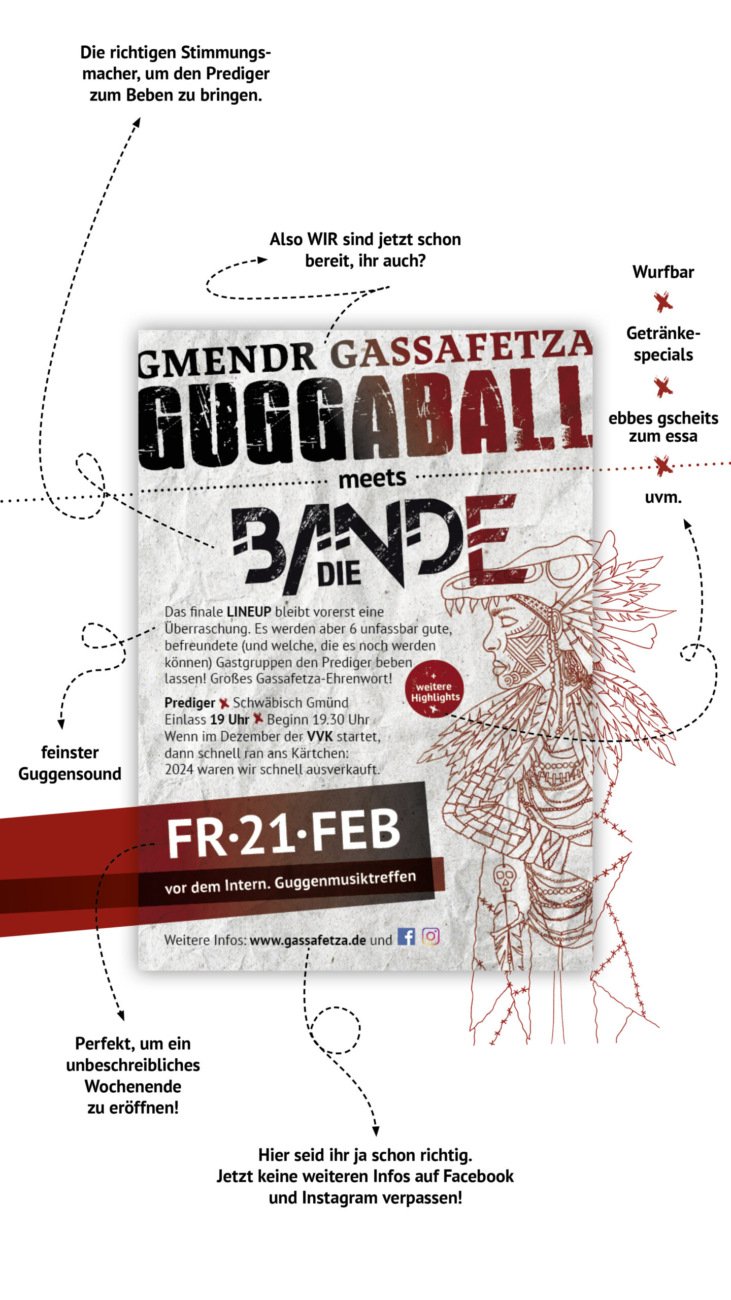 Plakat Gmendr Gassafetza Guggaball 2025 Vorab